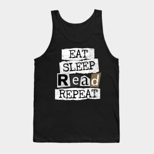 Eat. Sleep. Read. Repeat Bookworm Lovers Tank Top